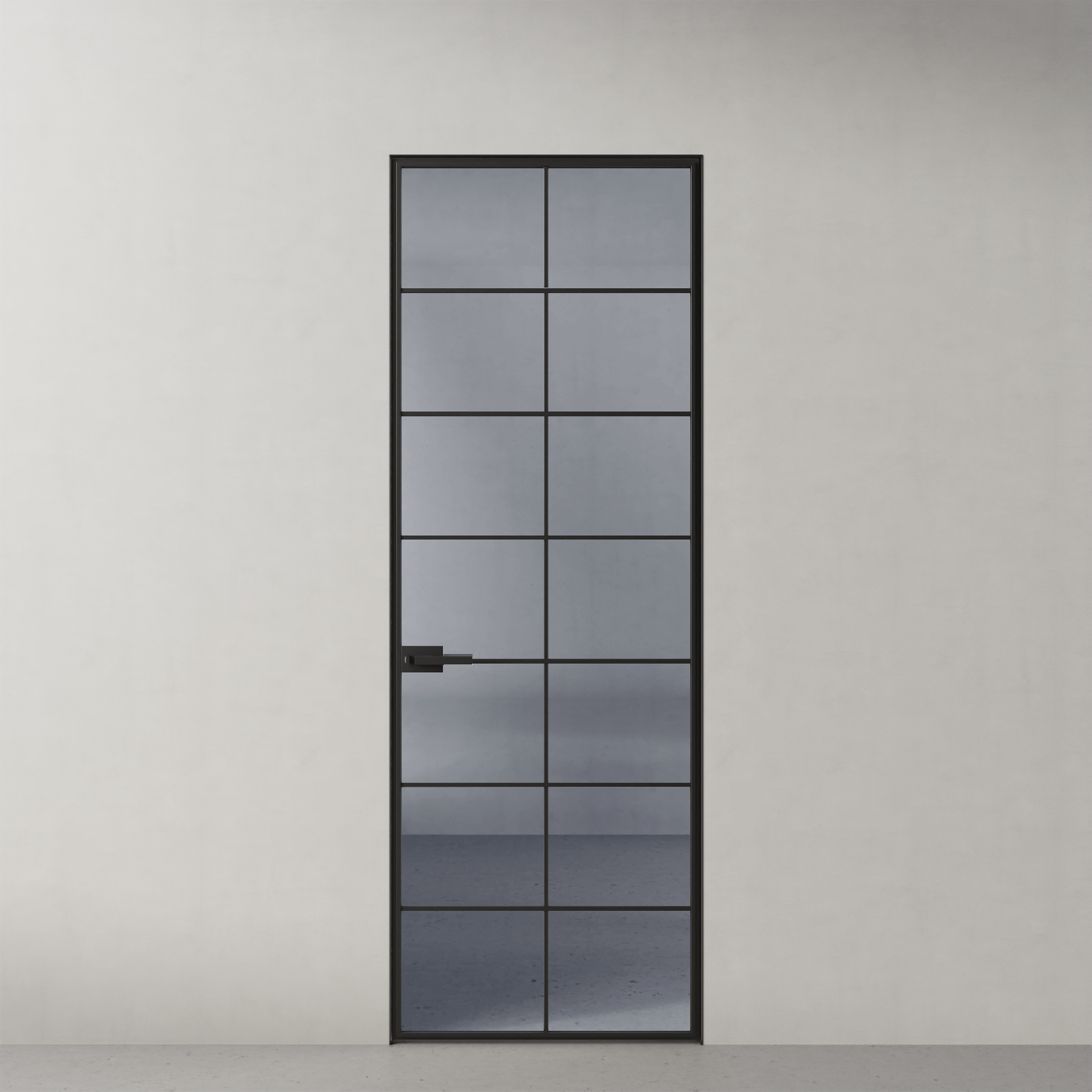 Стеклянная дверь Grafica, GR15 стекло серебро темное