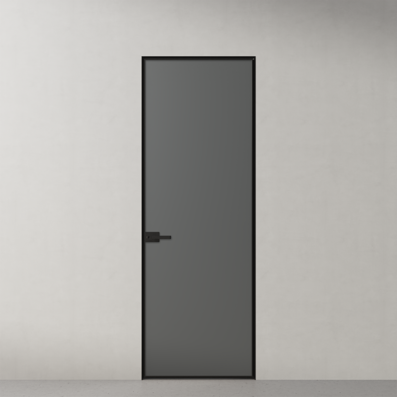 Стеклянная дверь 1000 lines, стекло серое непрозрачное