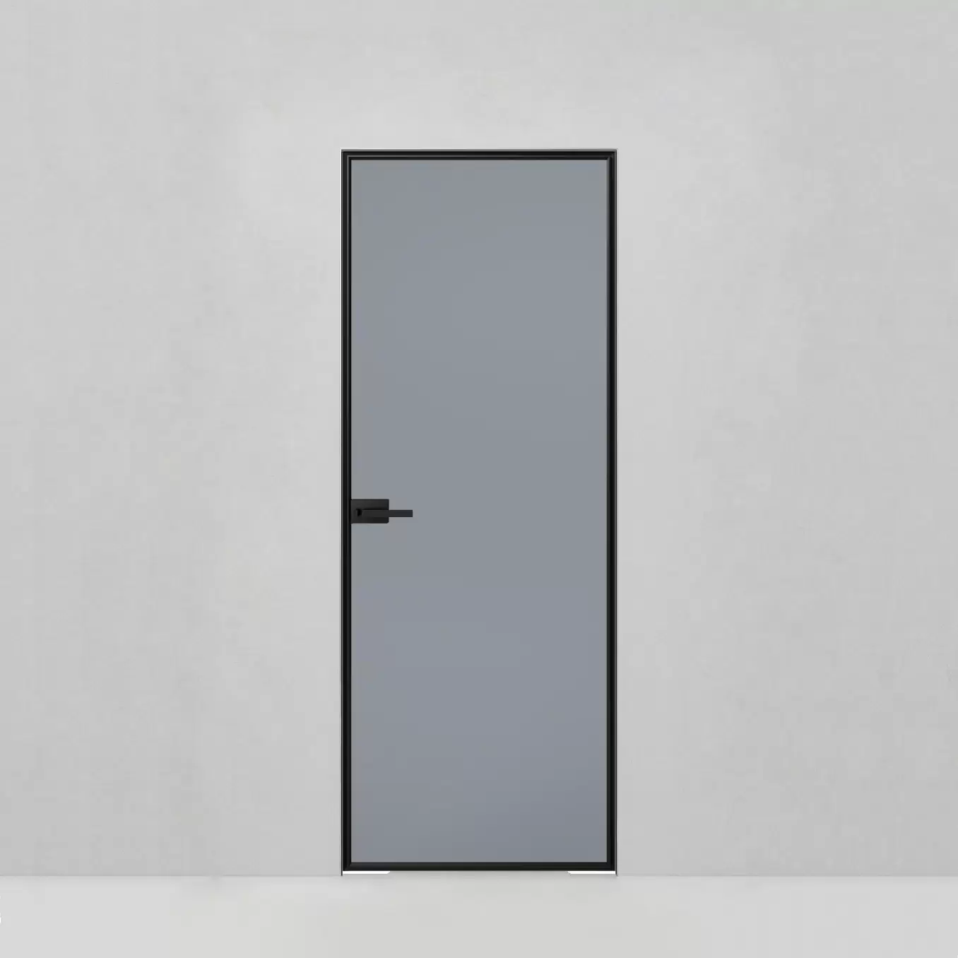 Стеклянная дверь 1000 lines, стекло серебро темное