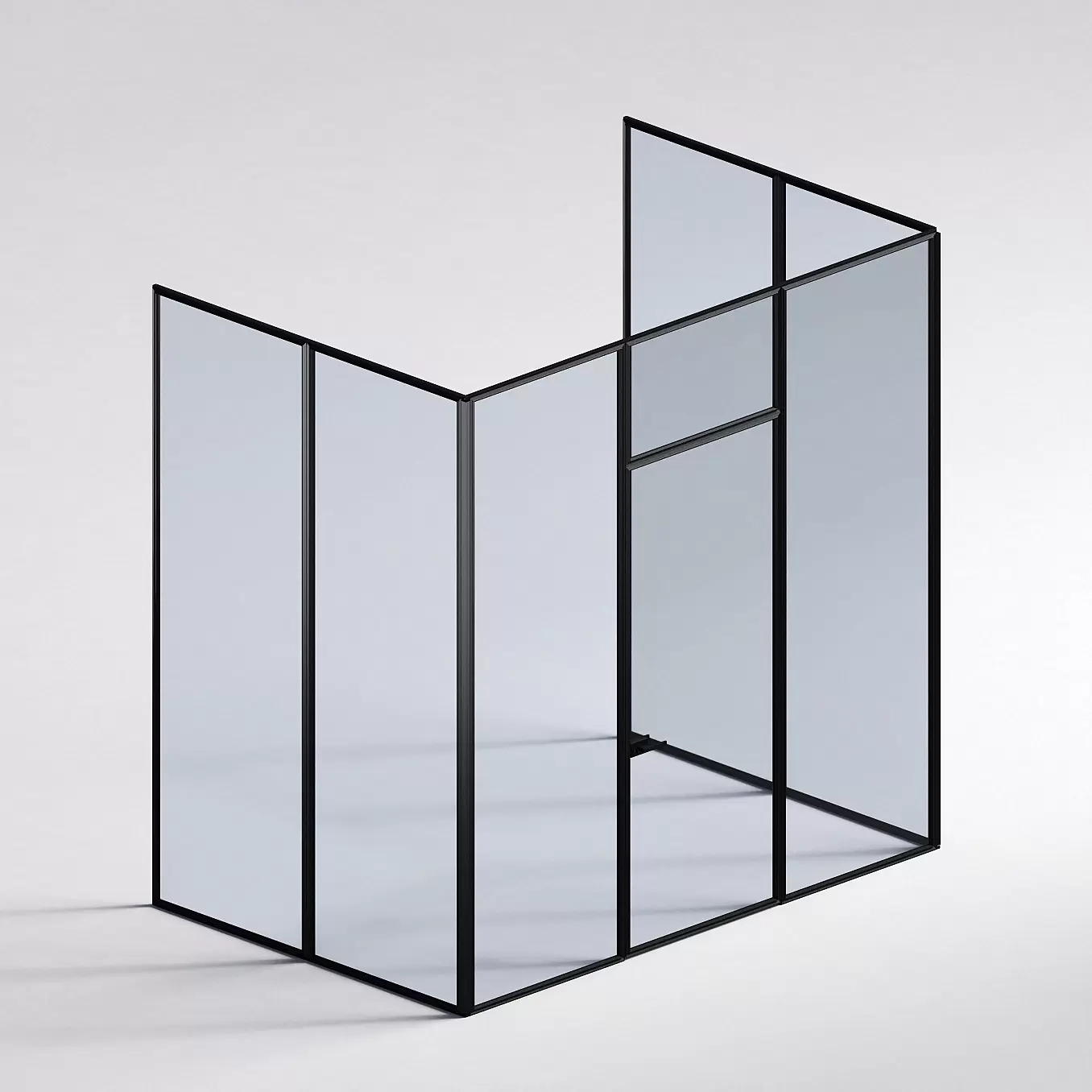 Межкомнатная перегородка Система 1000 линий , черный