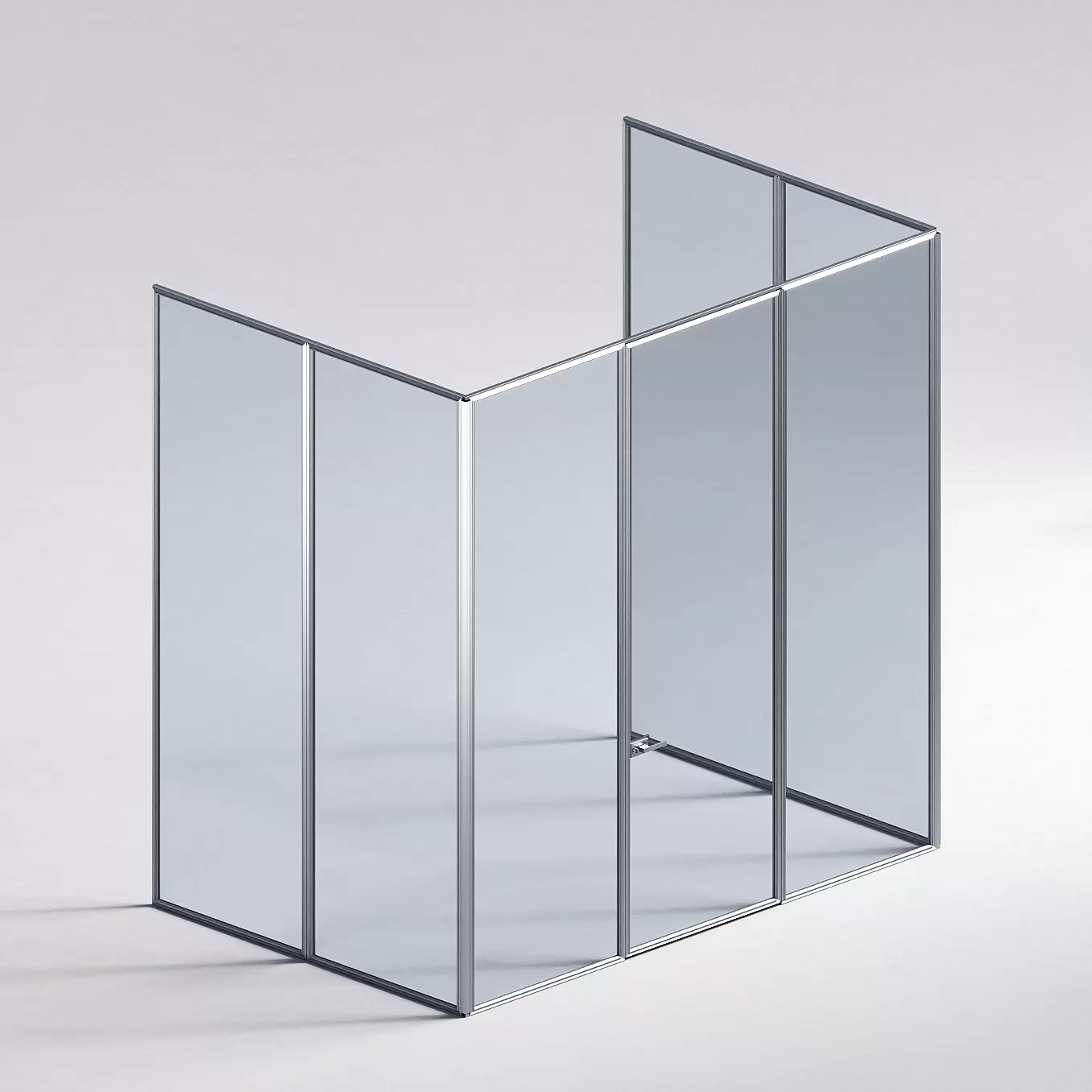 Межкомнатная перегородка Система 1000 линий , серебряный