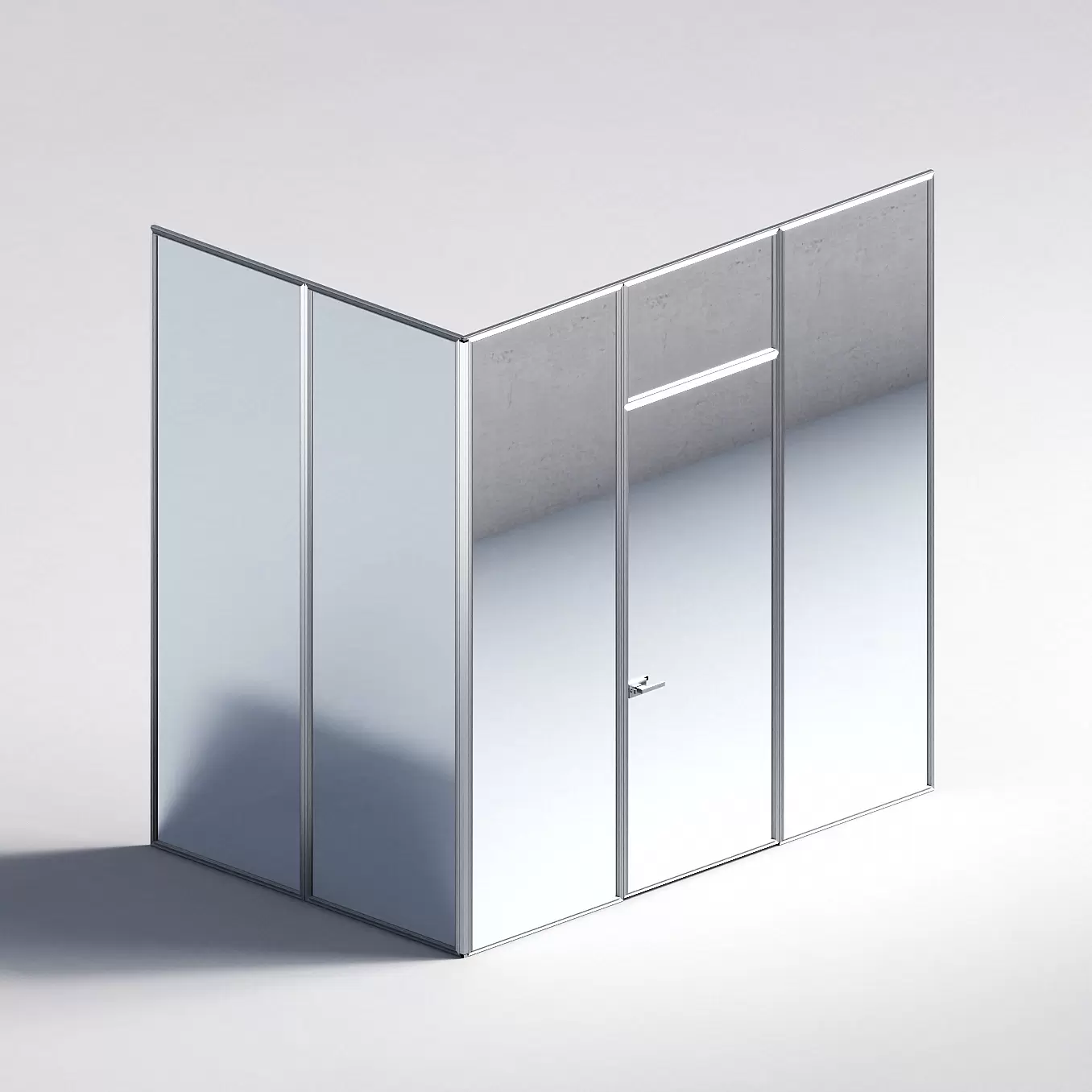 Межкомнатная перегородка Система 1000 линий , серебряный