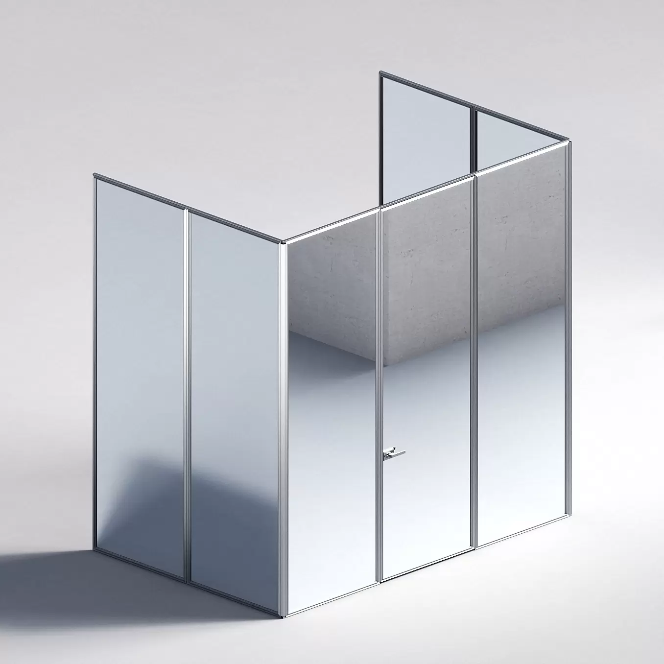 Межкомнатная перегородка Система 1000 линий , серебряный