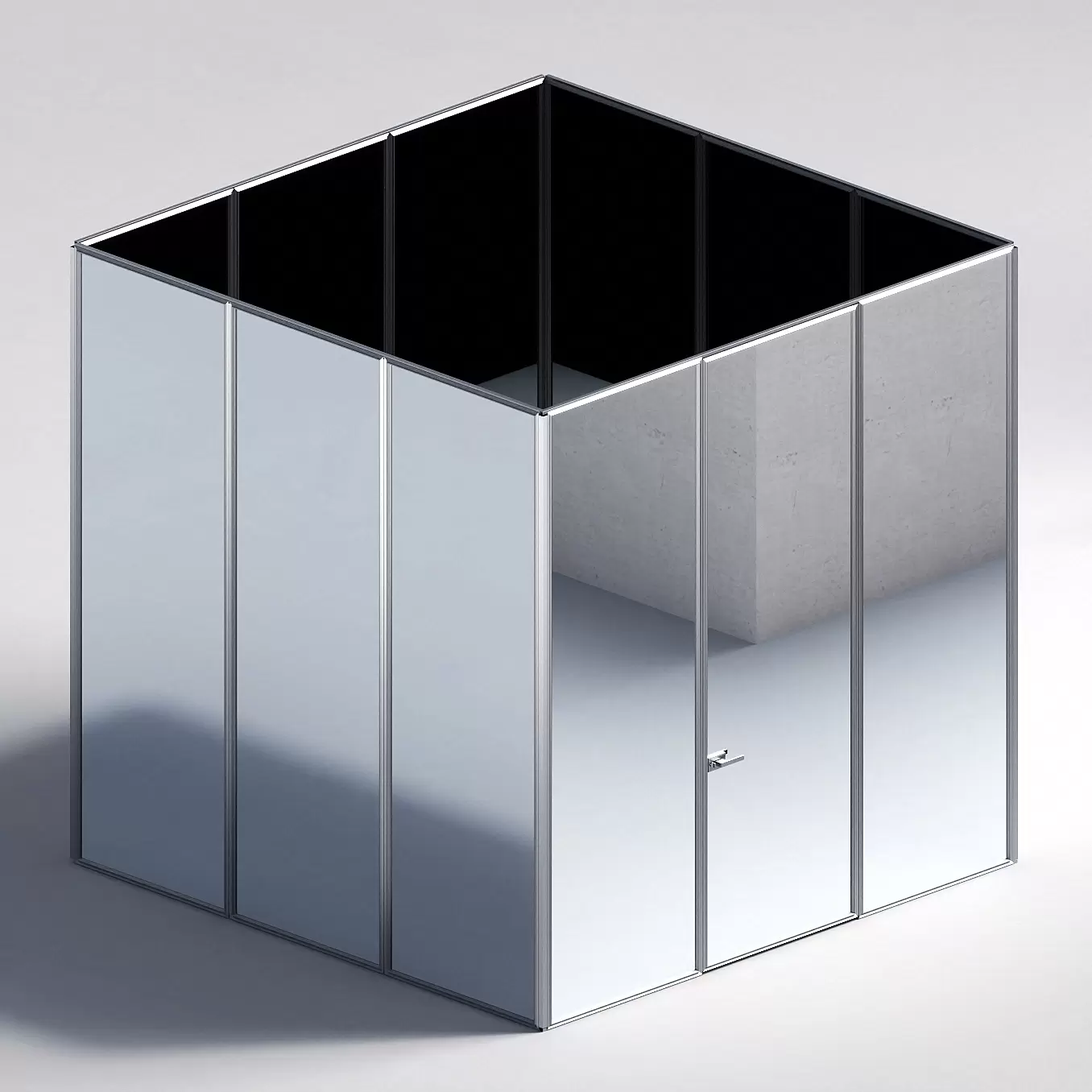 Межкомнатная перегородка Система 1000 линий , серебряный