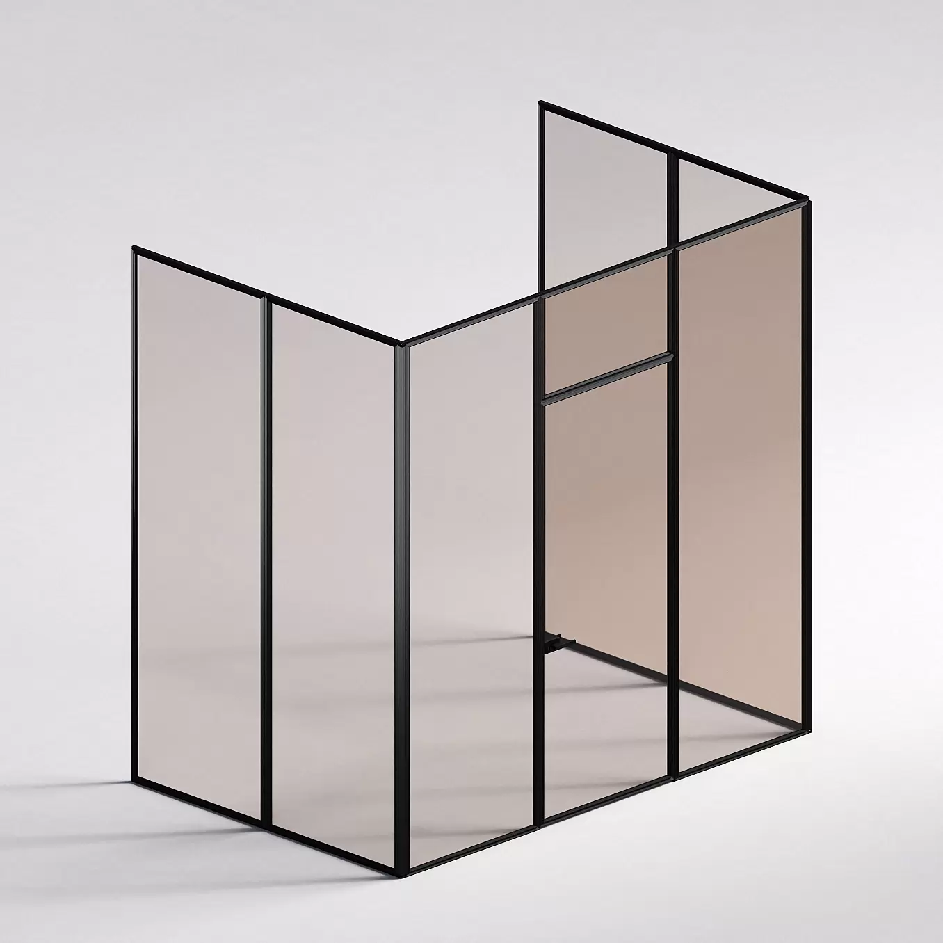 Межкомнатная перегородка Система 1000 линий , черный