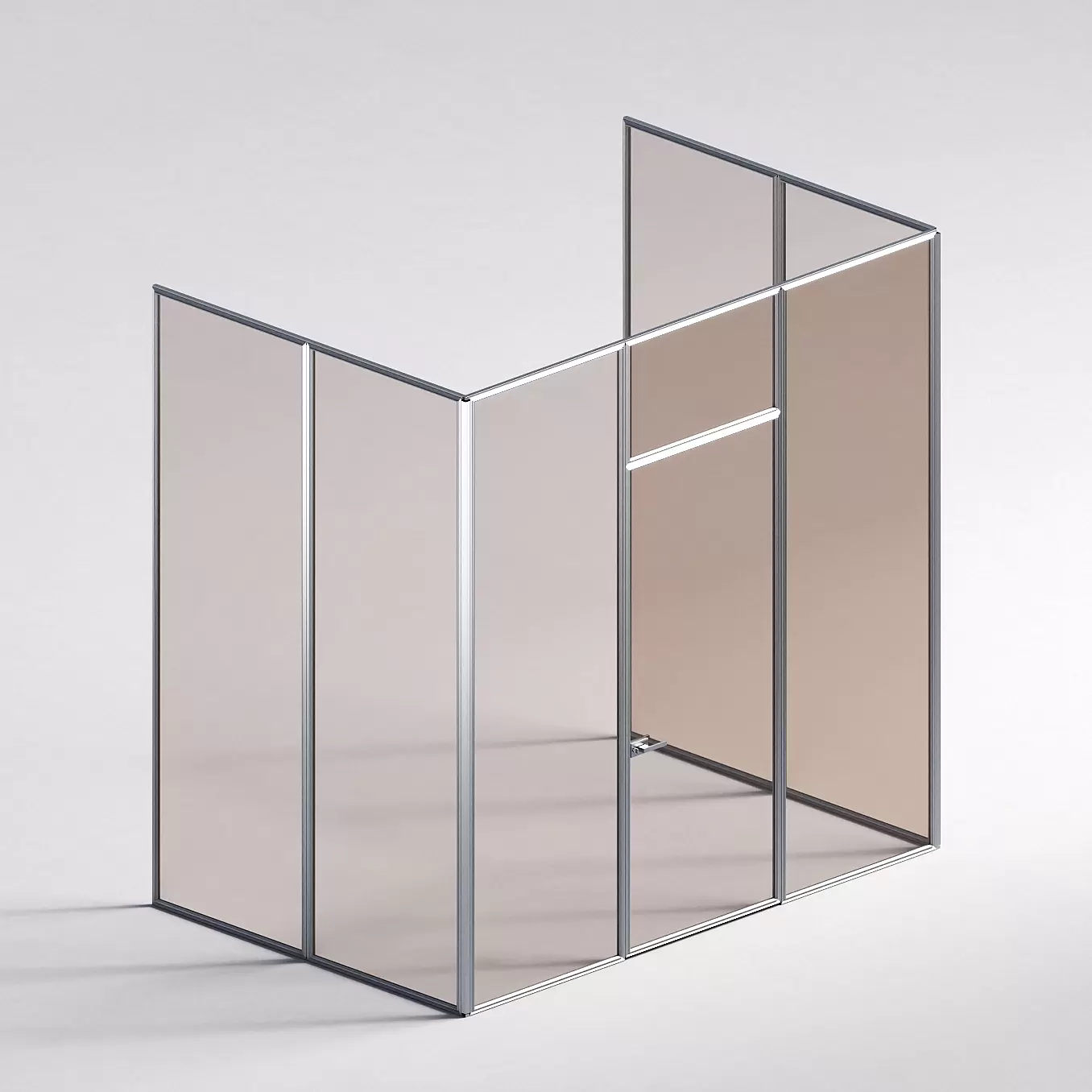 Межкомнатная перегородка Система 1000 линий , серебряный