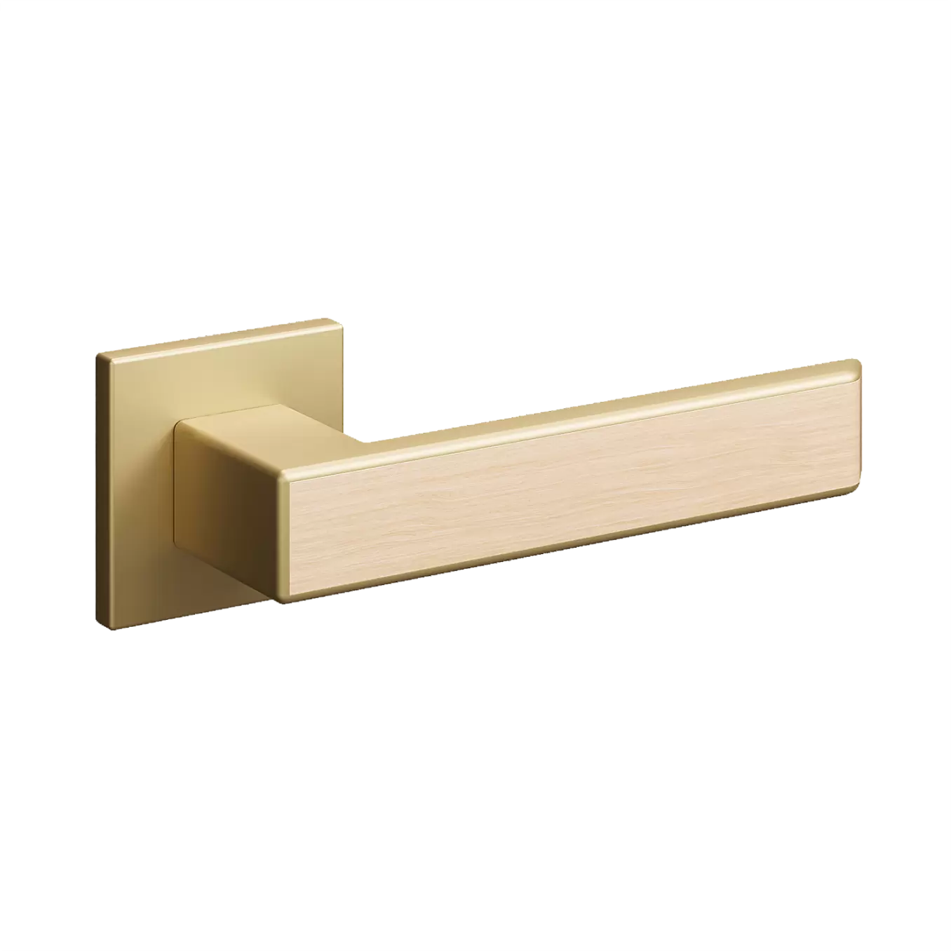 Межкомнатная ручка Best 2.0 со вставкой, латунь матовая