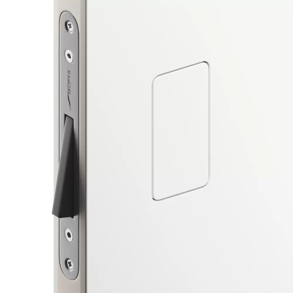 Скрытая ручка (комплект с замком), под покраску