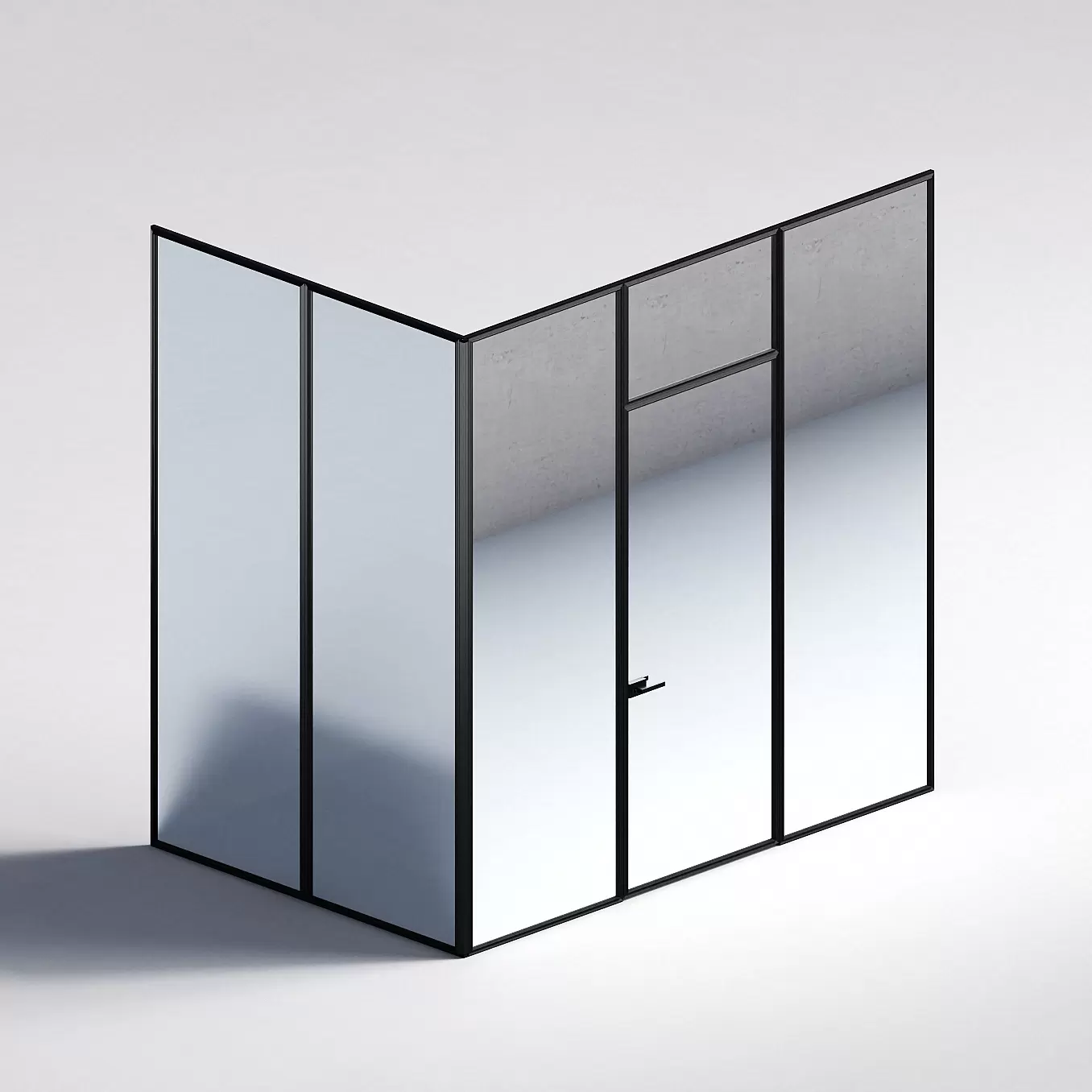 Межкомнатная перегородка Система 1000 линий , черный