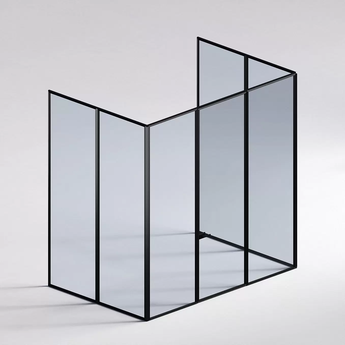 Межкомнатная перегородка Система 1000 линий , черный