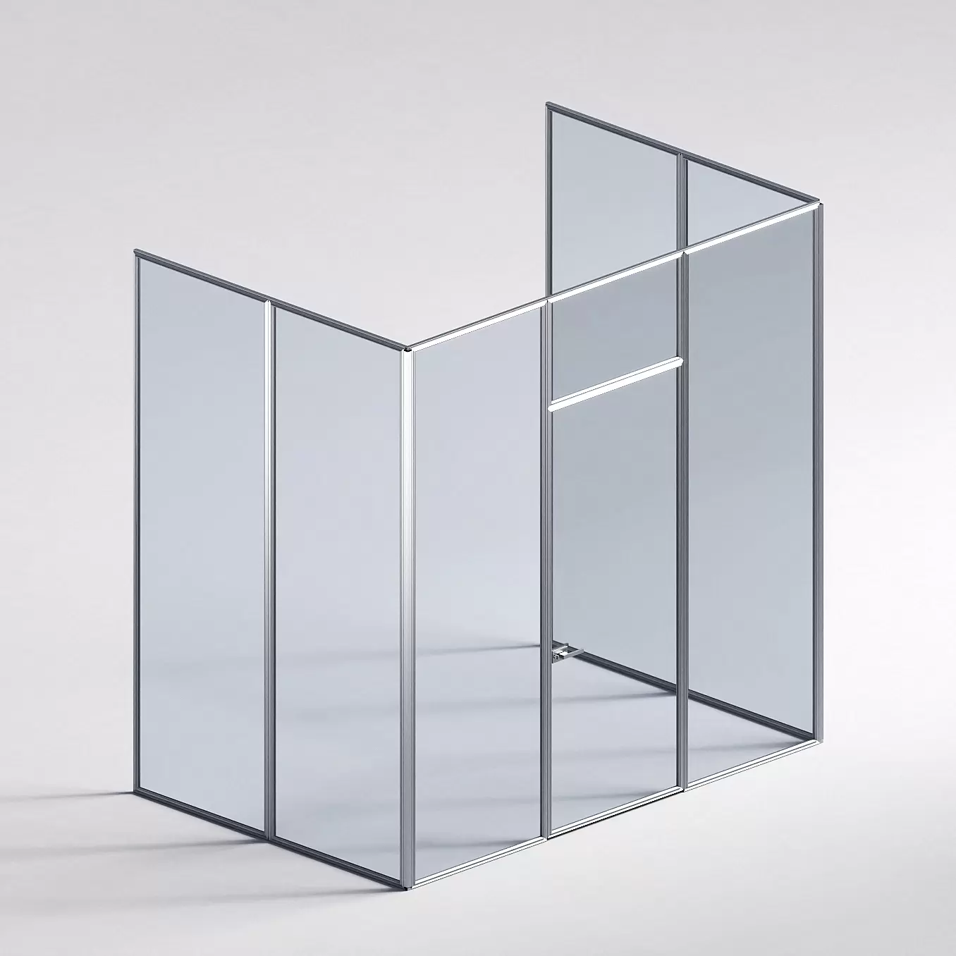 Межкомнатная перегородка Система 1000 линий , серебряный