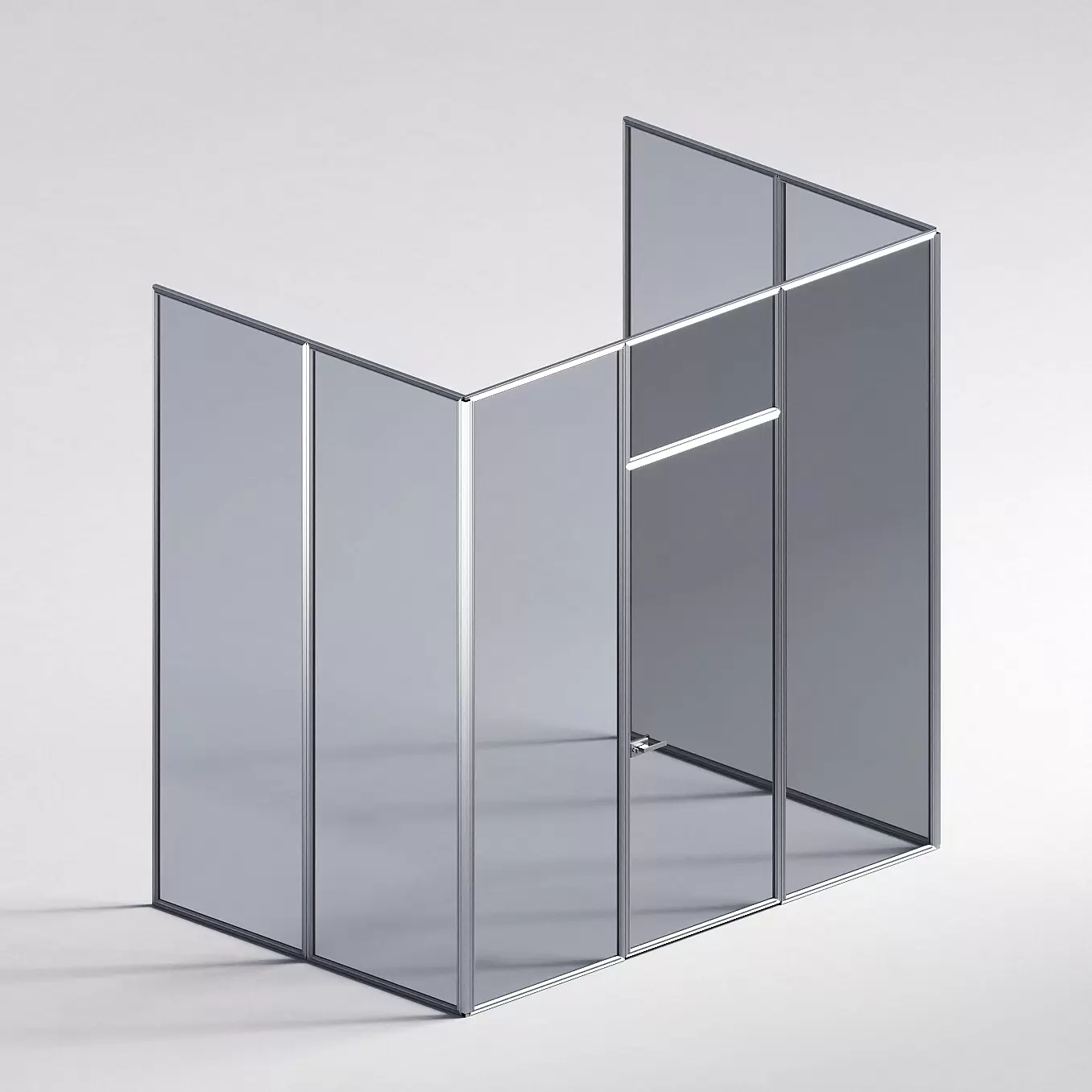 Межкомнатная перегородка Система 1000 линий , серебряный