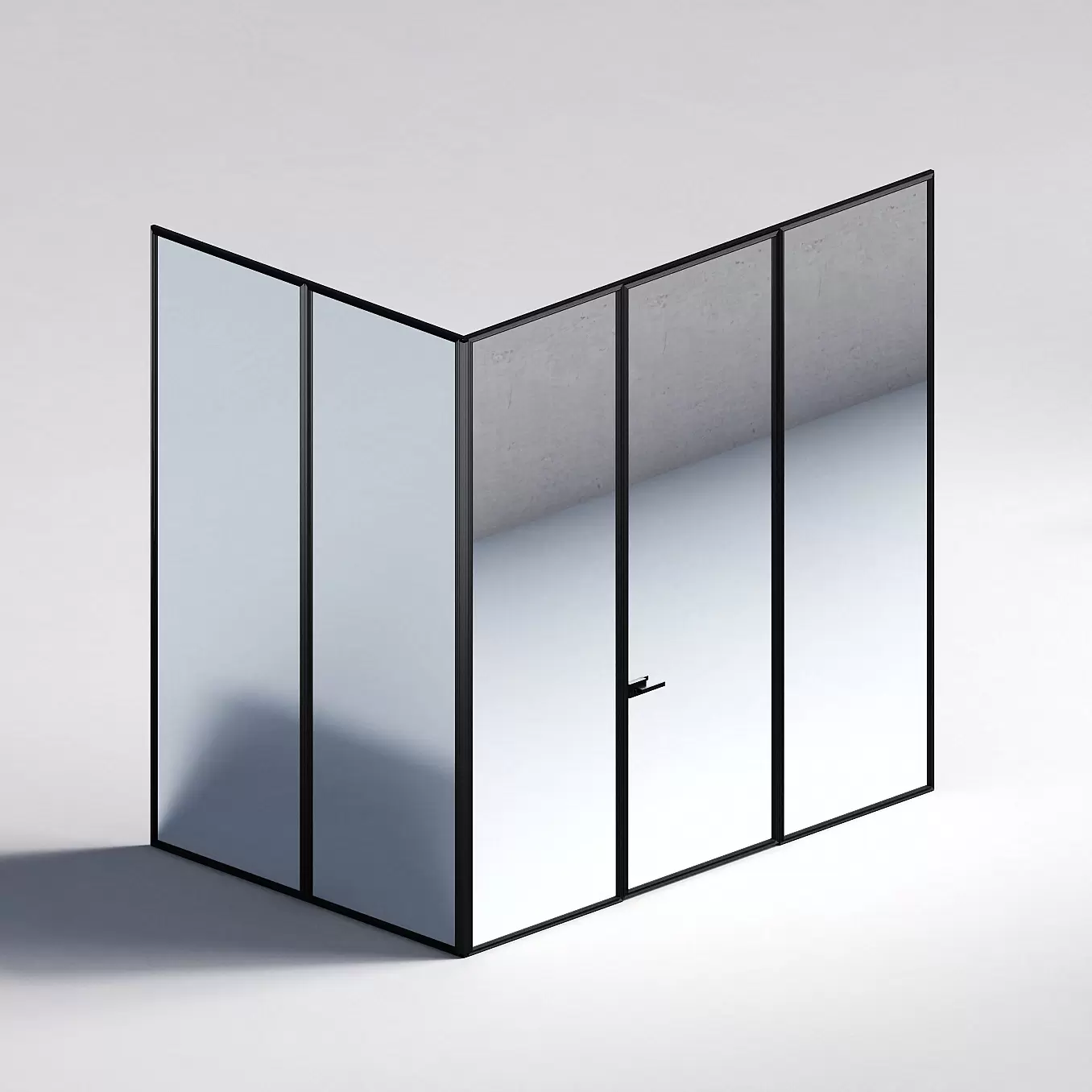 Межкомнатная перегородка Система 1000 линий , черный