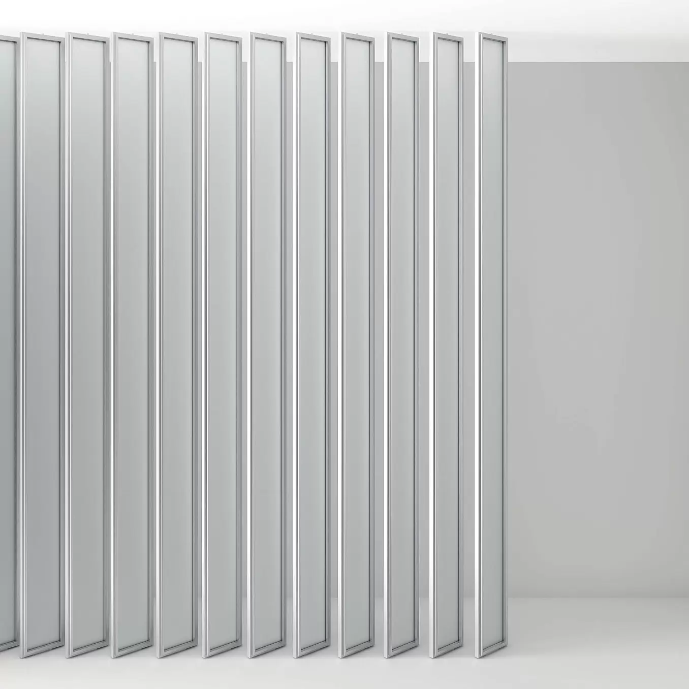 Алюминиевые реечные перегородки со стеклом