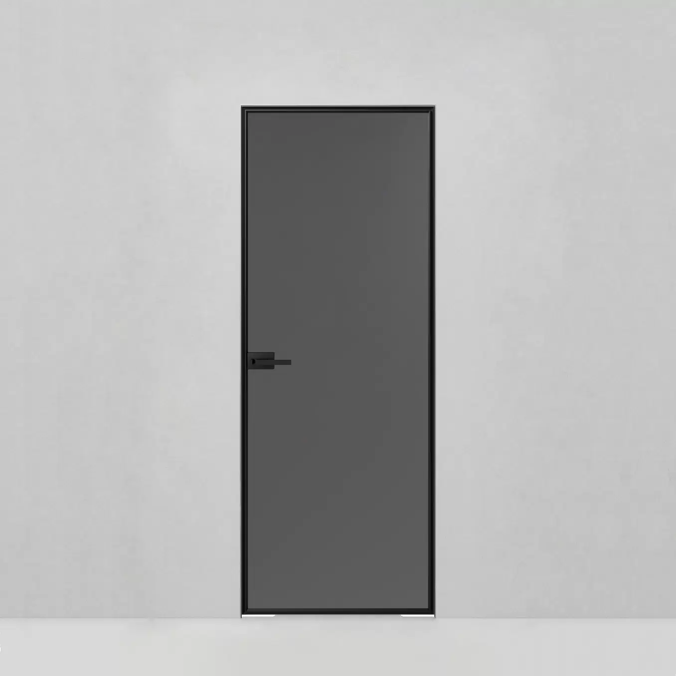 Стеклянная дверь 1000 lines, стекло серое непрозрачное