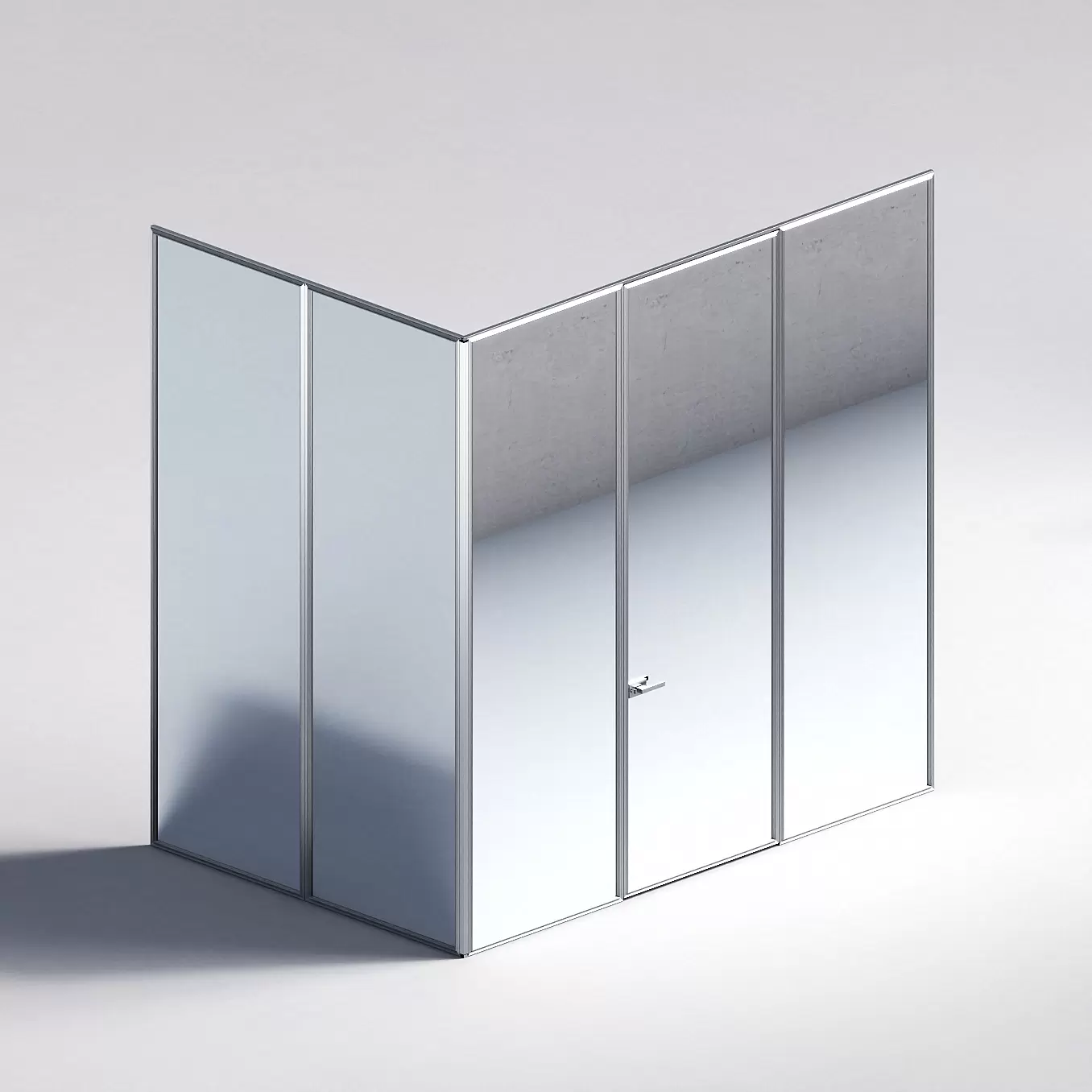 Межкомнатная перегородка Система 1000 линий , серебряный