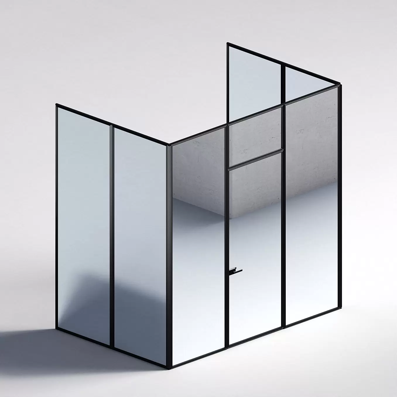 Межкомнатная перегородка Система 1000 линий , черный